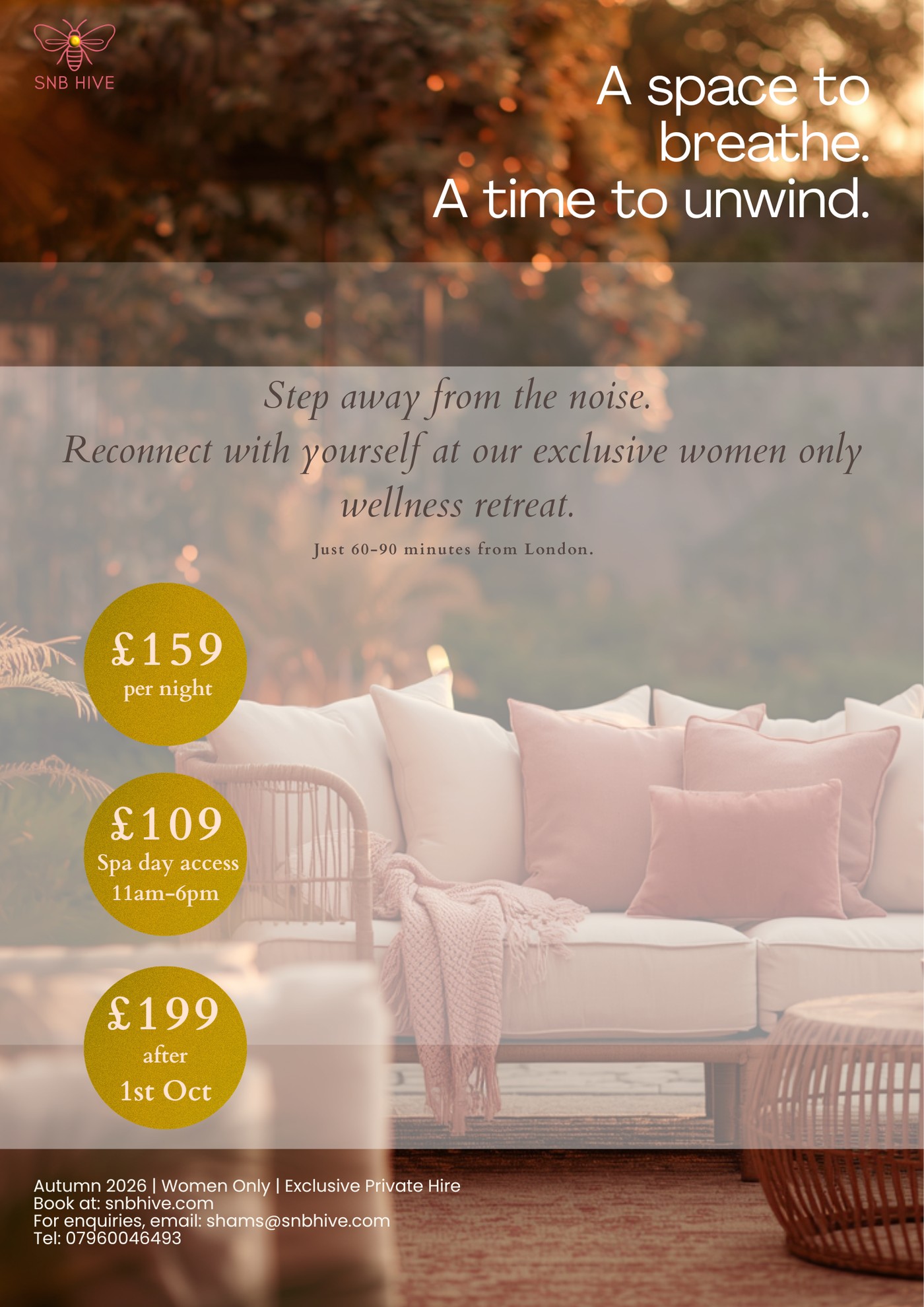 SNB Hive Wellness Series retreat — a space to breathe